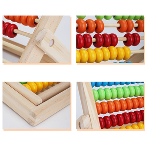 Support de calcul multifonctionnel en bois à dix niveaux support de calcul boulier