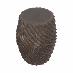 Sgabello in ceramica con design moderno testurizzato per uso interno ed esterno, supporto per piante da giardino - Product Image 3