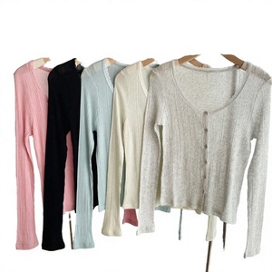 Cárdigan de Punto Estilo Brandy BM, Nuevo Modelo, Corte Regular, Manga Larga, Cuello Redondo, Prenda Superior para Mujer, Poliéster/Algodón - Product Image 2