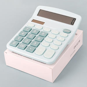 Calculadora solar de pantalla grande de doble potencia de 12 bits, contabilidad financiera, ordenador a color, material plástico real, electrónica de consumo - Product Image 3