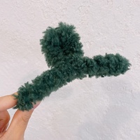 Automne et hiver Vintage filles pince à cheveux grande peluche griffe de requin avec des cheveux en laine d'agneau Simple mode Sherpa pinces à cheveux 14cm