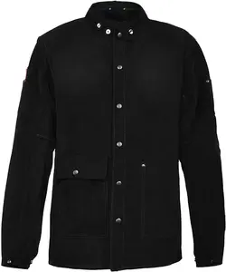 Unsex giacca da saldatura in pelle nera Heavy Duty giacche di sicurezza da lavoro in pelle di vacchetta