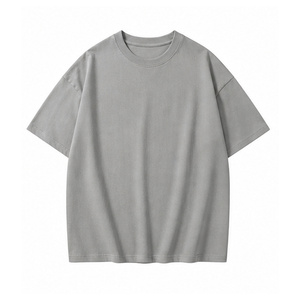 เสื้อยืดคอตตอน 100% หนัก 230 กรัม แบบสั่งทำพิเศษ OEM ODM ทรงโอเวอร์ไซส์ คอกลม แขนสั้น ไม่มีลาย พร้อมสกรีนโลโก้ - Product Image 3