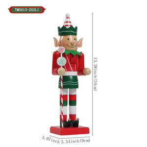 Soldat <span class=keywords><strong>casse</strong></span>-<span class=keywords><strong>noisette</strong></span> en bois, style campagnard américain, peint, pour cheminée, arrière-plan de sapin de Noël, table de chevet, bureau - Product Image 6