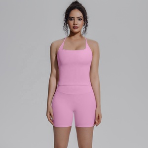 Completo Set Yoga Donna: Top Sportivo a Rapida Asciugatura, Reggiseno e Pantaloncini <span class=keywords><strong>Aderenti</strong></span> per Corsa e Fitness - Product Image 3
