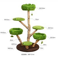 Arbre à chat de style moderne avec plate-forme sautante griffoir en bois cadre d'escalade griffe meulage nid fournitures pour animaux de compagnie emballage en Carton