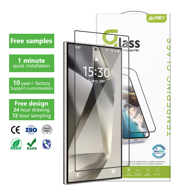 Advanced 2.5D 3D 9H for HD Phone Tempered Glass Screen Protector for Samsung S24 + ultra Plus