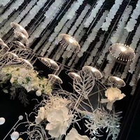 Luminaire de plafond pour mariage, 10 têtes, lumières décoratives en forme de pissenlit, guirlande suspendue en forme de Ginkgo Biloba, haute qualité, nouvelle décoration de mariage
