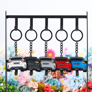 Bán buôn xe móc khóa Keyring tùy chỉnh mềm men Keychain kim loại kẽm hợp kim 2D 3D mát xe Móc chìa khóa xe với đóng gói thẻ - Product Image 4