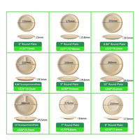 100% Assiettes en papier compostables Assiettes jetables à 3 compartiments Qualité robuste, bagasse naturelle