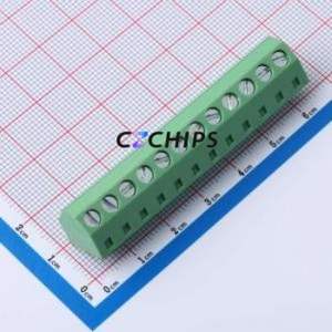 DB127S-5.08-12P-GN-S Screw Terminal Block Through hole Component (THT),P=5.08mm Connector 1x12P 5.08mm Green Through Hole - Product Image 1