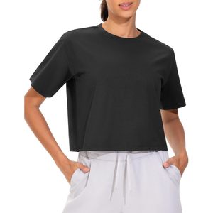 T-shirt de sport court à manches courtes et col rond pour femme FOXA, respirant, coupe ample, 100 % polyester - Product Image 2
