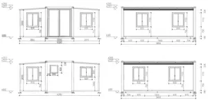 XH 20ft 40ft pliant extensible grand-mère plat préfabriqué maison conteneur d'habitation