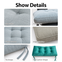 Coussin en éponge froissée tuftée vintage ODM, vente en gros d'usine, avec design ergonomique pour soulager la pression, pour chaise de bureau et de maison