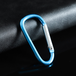 Customized Small Keychain Carabiner Snap Lock Hook Tool Aluminum D Shape Rock Climbing Carabiner