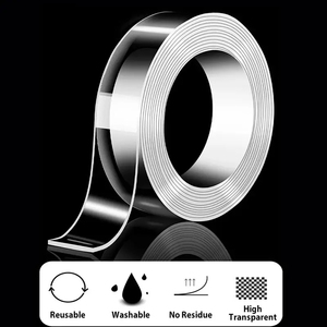 Owen nhà máy tùy chỉnh logo ODM OEM không thấm nước tái sử dụng hai mặt trong suốt Jumbo CuộN thiết lập dính phim tùy chỉnh Nano Băng - Product Image 3