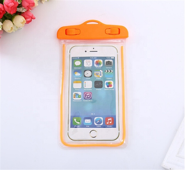 Factory Custom Logo IPX8 Waterproof Luminous Outdoor Swimming Phone Bag Pouch for iPhone 13 12 Pro Mobile Phone Bags
