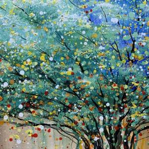 Peinture à l'huile minimaliste texturée faite à la main sur toile, art mural pour petite pièce, entrée, couloir, décoration - Product Image 2