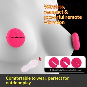 批发蝴蝶胸夹无线乳头调节强震动电动变频按摩夹阴蒂刺激器 - Product Image 2