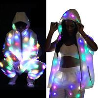 Ensemble veste et pantalon lumineux LED RGB en gros – Tenue fluo pour festivals EDM, boîtes de nuit, DJ, soirées dansantes et accessoires fantaisie