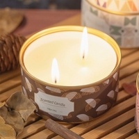 Bougies parfumées artisanales en gros, type boîte métallique créative, pour décoration intérieure, Saint-Valentin et autres fêtes