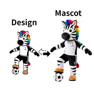 <span class=keywords><strong>Costume</strong></span> da Mascotte Zebra per Calcio, Personaggio dei Cartoni Animati in Peluche, <span class=keywords><strong>Costume</strong></span> Promozionale per Adulti, Mascotte Calcistica Personalizzata - Product Image 1