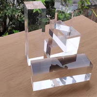 Premium-Acryl-Vorführblock durchsichtig polierter Acryl-Quadratwürfel für Schmuckauslage Stand Ring Schaukasten