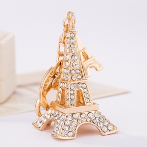 2024 Paris hot sell creative cute portachiavi <span class=keywords><strong>torre</strong></span> <span class=keywords><strong>Eiffel</strong></span> invia portachiavi auto fidanzata portachiavi con strass - Product Image 3