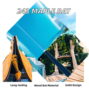Bate <span class=keywords><strong>de</strong></span> Béisbol <span class=keywords><strong>de</strong></span> <span class=keywords><strong>Madera</strong></span> <span class=keywords><strong>de</strong></span> Arce Duro para Zurdos, Duradero, para Entrenamiento y Uso Adulto - Product Image 2