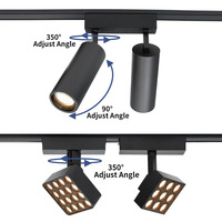 Panel de Luz LED Ultrafino para Riel, Control de Altavoz, Regulable, DC48V, Lámpara Magnética Integrada de 5.5 mm con Tapas Finales