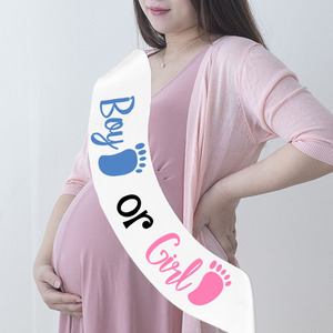Baby Shower Party DIY Decoraciones Mommy to Be Sash Kids Birthday Party Decor Género Reveal It's a Boy Girl Sash - Product Image 3