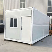 Maison conteneur pliable, bureau préfabriqué, dortoir, entrepôt, stockage, panneau sandwich en acier pliable, moderne, extérieur