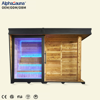 Sauna Rumah Luar Ruangan dan Cold Plunge, Sauna Basah dan Cold Plunge, Bak Mandi, Spa, dan Sauna Arang untuk 2 - 3 Orang