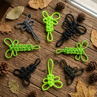 Pendentif libellule en paracorde fait main, porte-clés nœud chinois, tirette de fermeture éclair légère pour sac à dos, décoration, cadeau pour le camping et la randonnée