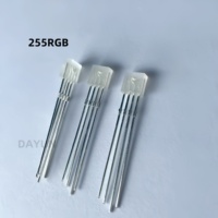 1000 pièces/sac échantillon gratuit 255 Diffuse carré multi couleur Rgb rouge vert bleu eau claire lentille Dip quatre broches diode LED électroluminescente