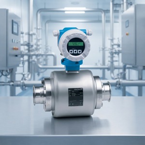 Débitmètre Premium E+H Promag 50P DN80 avec électrode 316L et revêtement PTFE, sortie 4-20mA HART CE pour eau acide, alcaline et eaux usées - Product Image 6