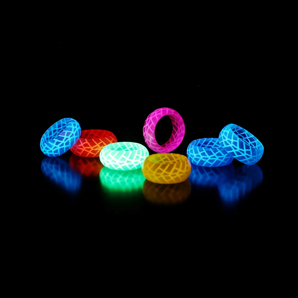New Luminous Resin Ring Glowing In The Dark Jewelry Ring For Women Men