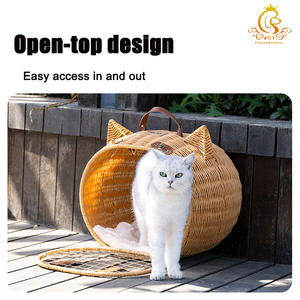 Переносная мягкая удобная кровать для собак из ротанга для кошек и собак - Product Image 5