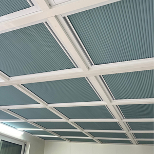 Stores en <span class=keywords><strong>nid</strong></span> <span class=keywords><strong>d</strong></span>'<span class=keywords><strong>abeille</strong></span> Skylight Télécommande motorisée Commande à levier Abat-jour cellulaire de taille personnalisée pour fenêtres de toit - Product Image 3