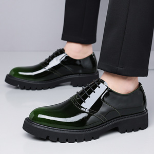 รองเท้าทรงหนาพื้นหนา รุ่นใหม่ปี 2026 สำหรับผู้ชาย หนังแก้วเงา สไตล์ลำลอง - Product Image 3