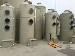 Torre de pulverización de purificación de depurador húmedo, Tratamiento industrial portátil de gas residual