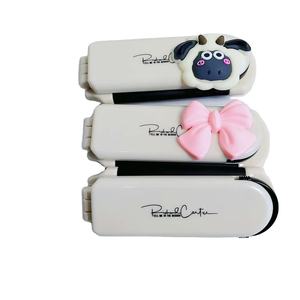 Moda spazzola per capelli pieghevole con specchio tascabile spazzola per capelli da viaggio portatile Make up specchio - Product Image 1