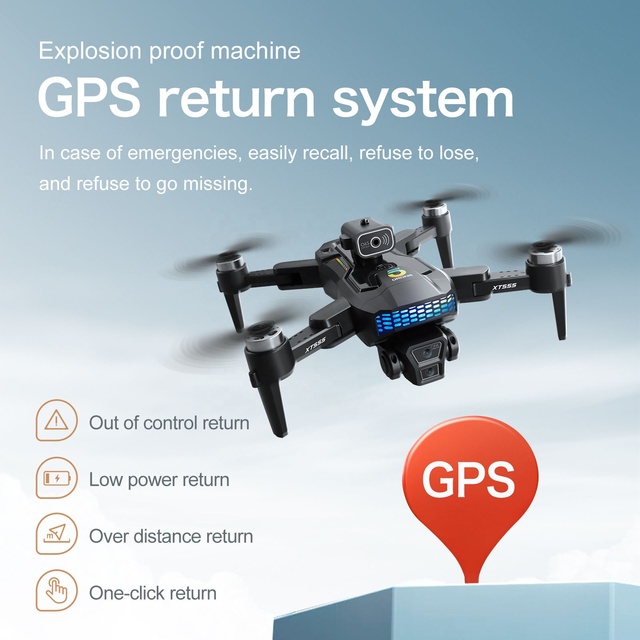 XT555 Rc Drone Toy Beginner Foldable hd Camera Quadcopter for Beginners