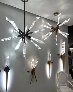 Luxury <strong>Sputnik</strong> Crystal Chandelier Gold Finish Ceiling <strong>Light</strong> <strong>Fixture</strong> for Living Room Dining Room Restaurant Villa - Product Image 5