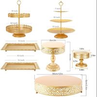 Support à gâteaux rond en métal avec dentelle, plateau de présentation pour pâtisseries, bonbons, décoration de table de mariage, plateau à cupcakes, support à gâteaux, décoration de mariage