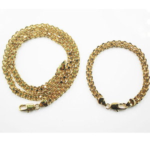 BMZ 2 Years <strong>Guarantee</strong> Real Gold Ion Plating 18K Gold 24 Inches Flower <strong>Chains</strong> 60*0.6cm Knitted Flower Necklace 3 Sizes - Product Image 4