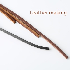 Genuine Leather <b>Shoelaces</b> 3.5mm Width for Sneakers - High Quality Leather Laces for Sport Shoes Formal Shoes - Product Image 2