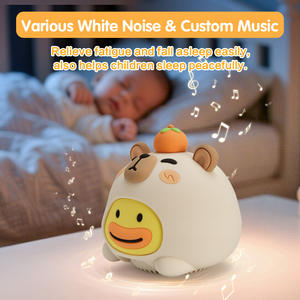 Veilleuse canard <span class=keywords><strong>pour</strong></span> enfants Veilleuse avec lampe de couchage mignonne Lampe de table design musique <span class=keywords><strong>bruit</strong></span> blanc <span class=keywords><strong>pour</strong></span> bébé à usage domestique - Product Image 4