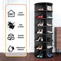 Porte-chaussures rotatif à 360°, organiseur de chaussures et de sacs avec 7 étagères, design moderne, gain de place pour le rangement domestique