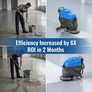 CleanHorse X3 530mm Battery Powered Industrial Marble <b>Walk</b>-behind Floor <b>Machine</b> for Warehouse Gym - Product Image 2